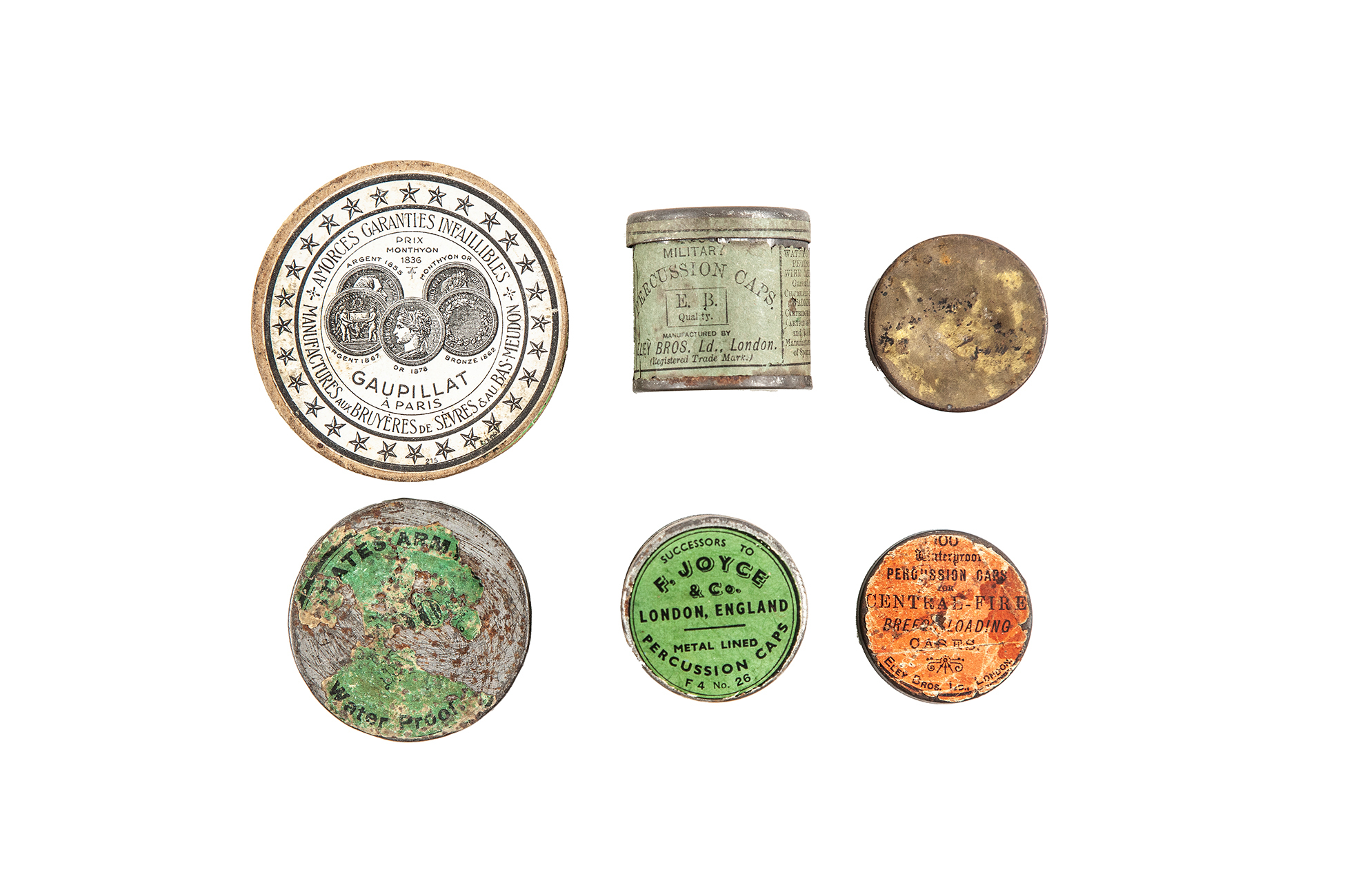 Antique Percussion Cap Tins Witherell's Auction House