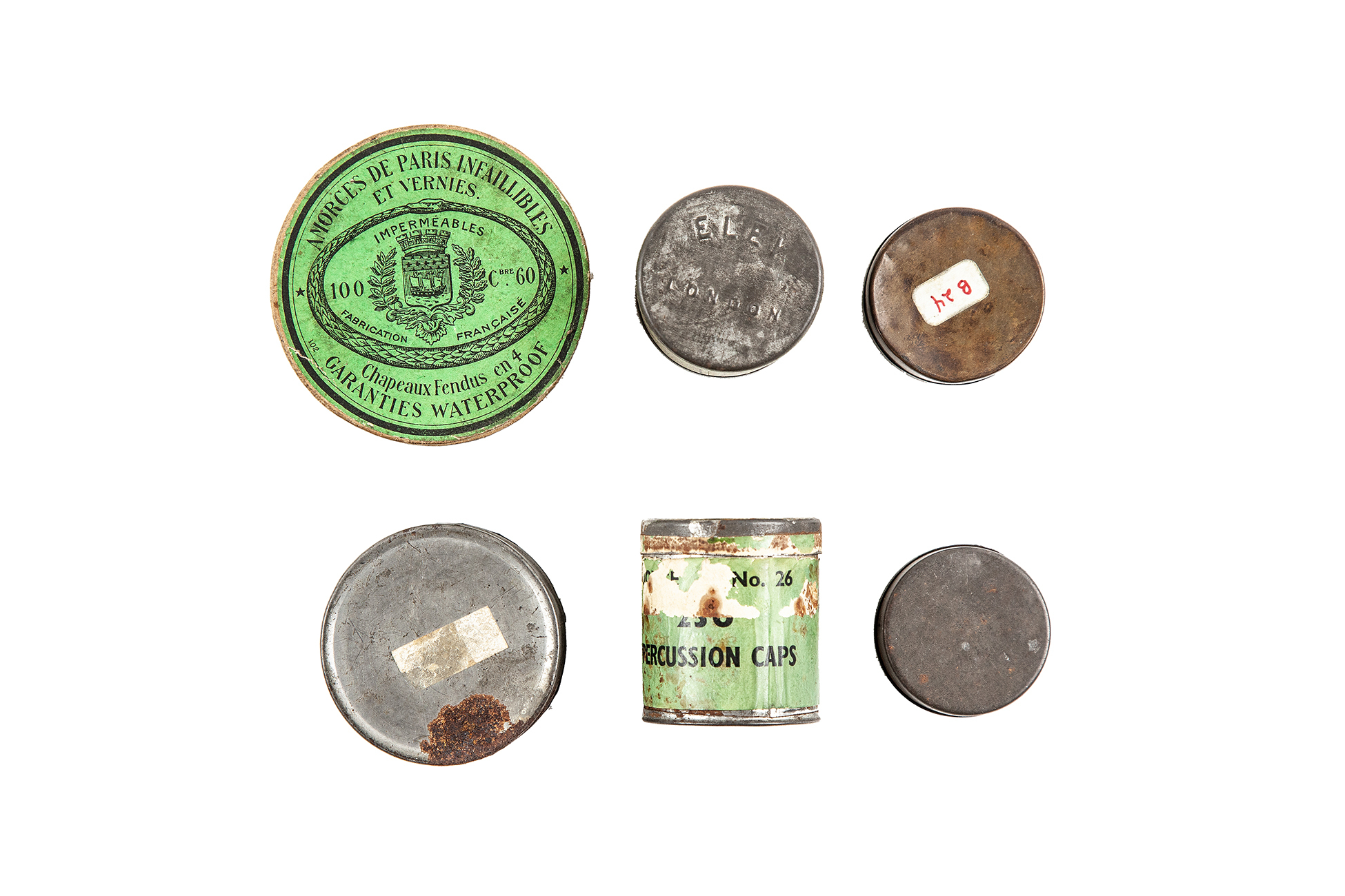 Antique Percussion Cap Tins Witherell's Auction House