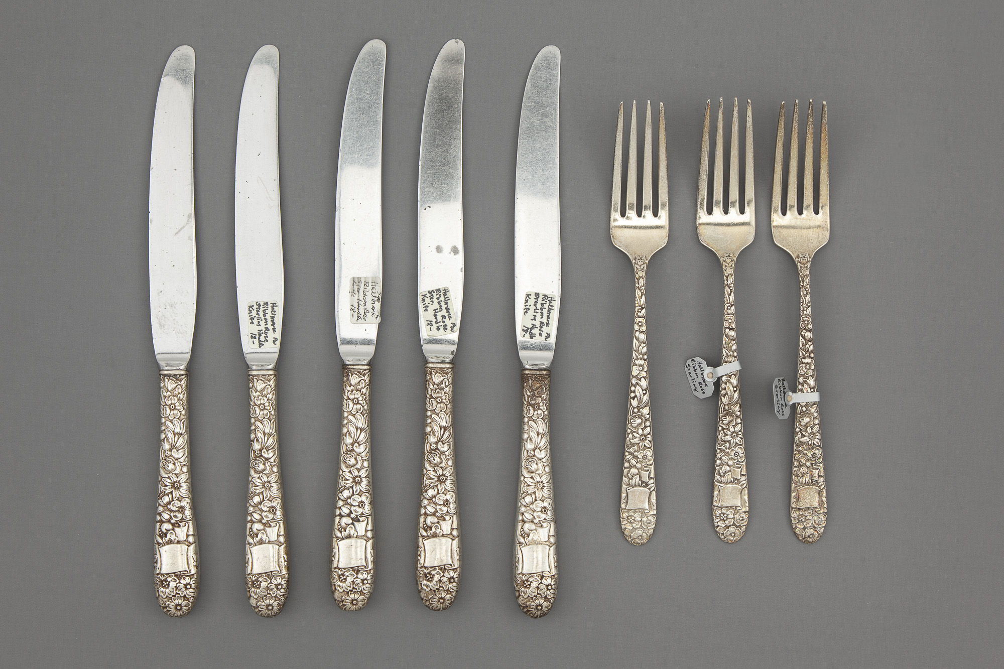 Hallmark Sterling Flatware, Ribbon Rose Pattern | Witherell's Auction House