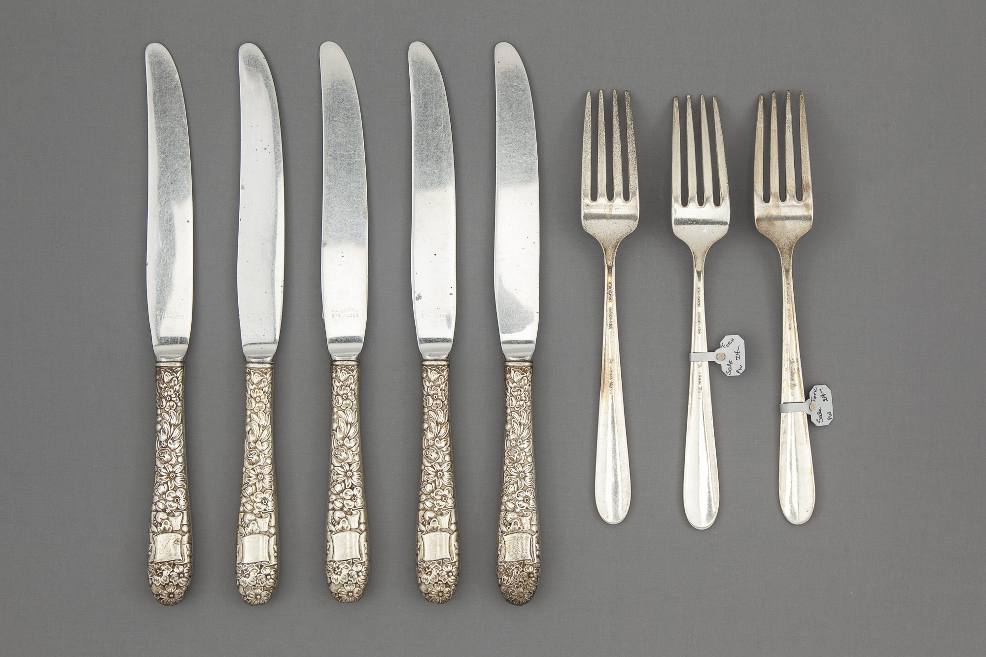 Hallmark Sterling Flatware, Ribbon Rose Pattern | Witherell's Auction House