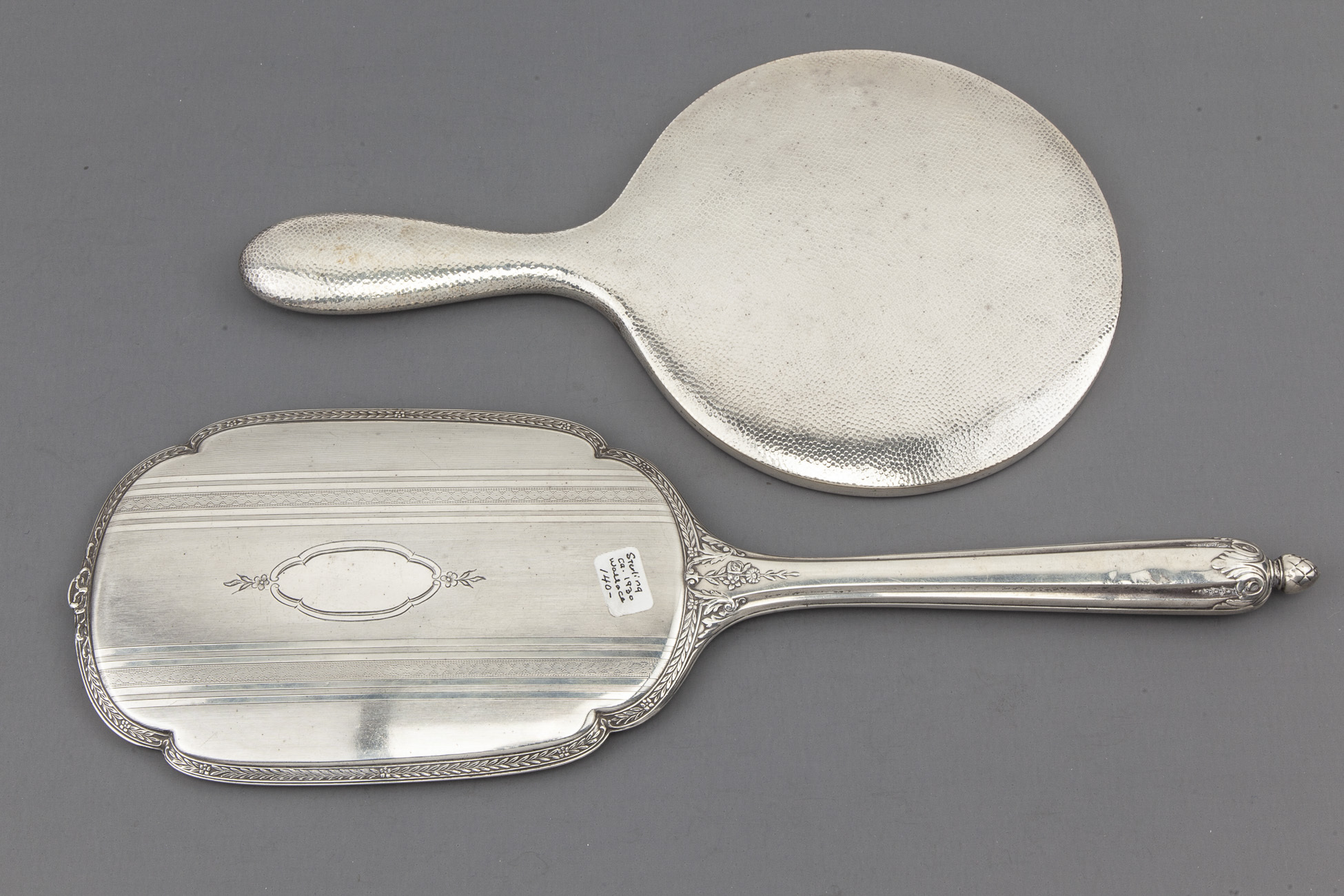 2 Sterling Hand Held Mirrors Witherell's Auction House