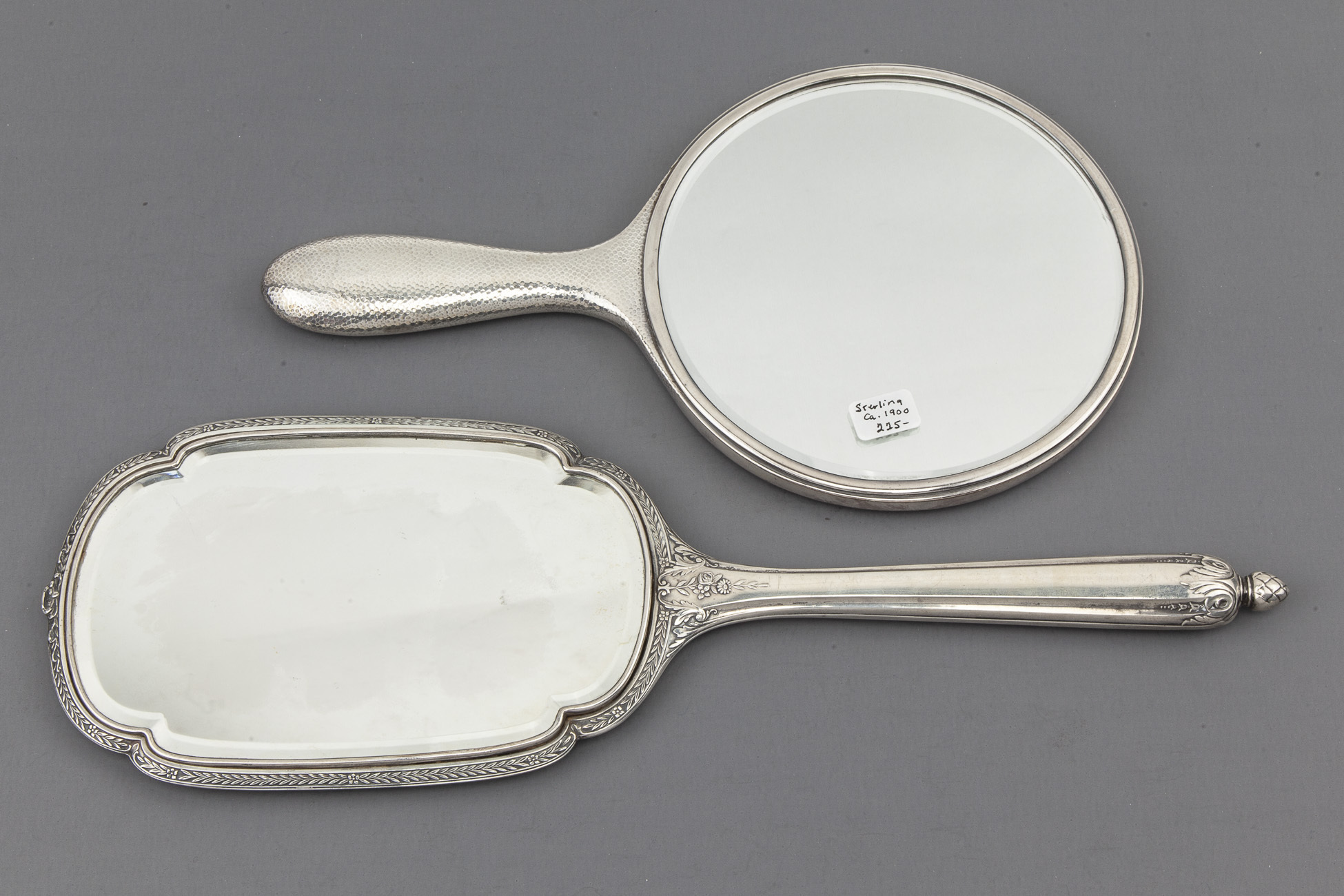 2 Sterling Hand Held Mirrors Witherell's Auction House