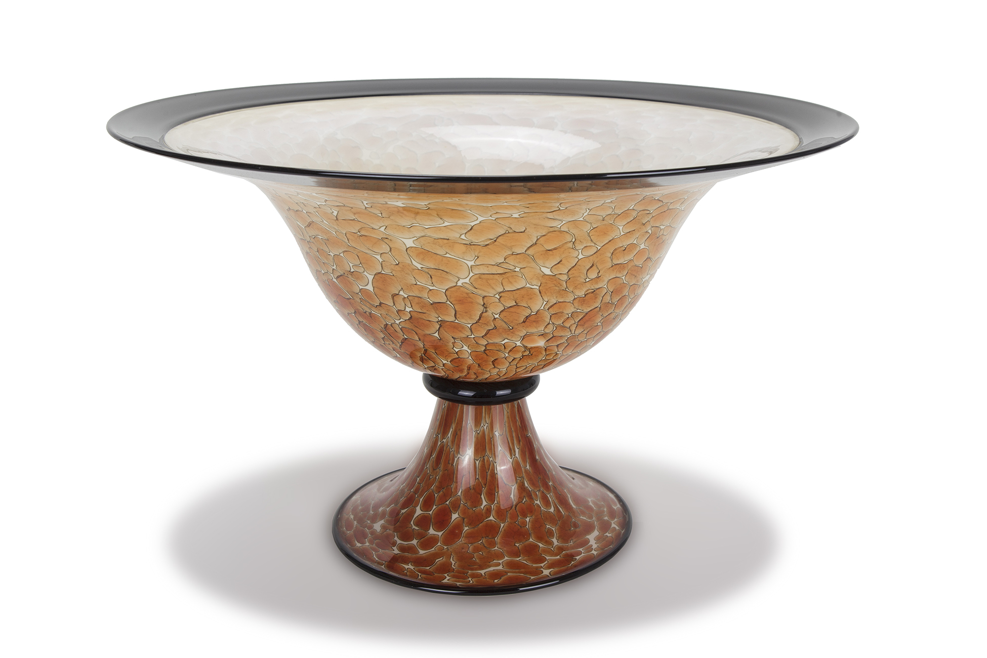 Cohn Stone Studios Art Glass Centerpiece Bowl, "Athena Bowl