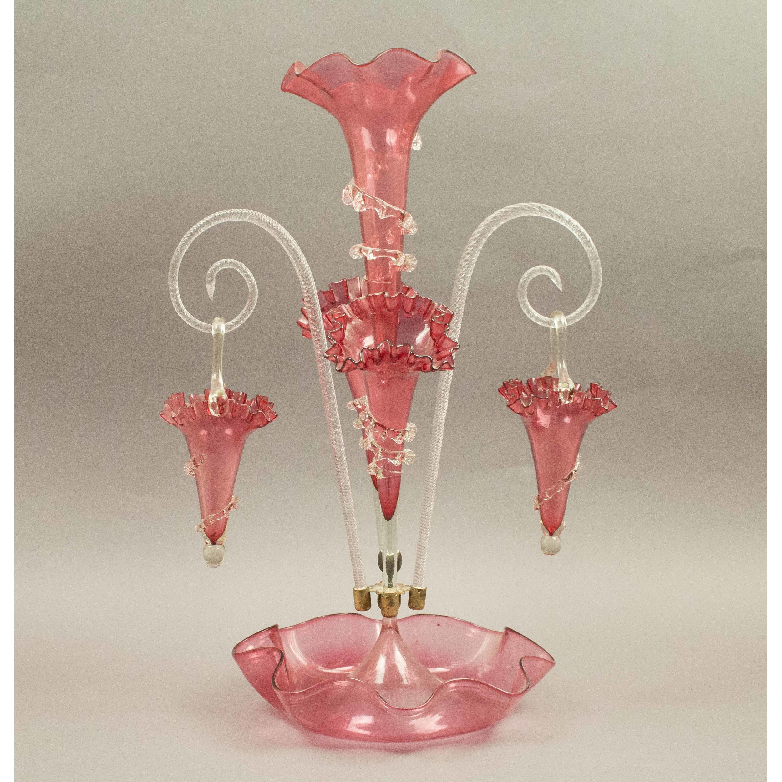 Victorian Epergne Glass Centerpiece Witherell's Auction House
