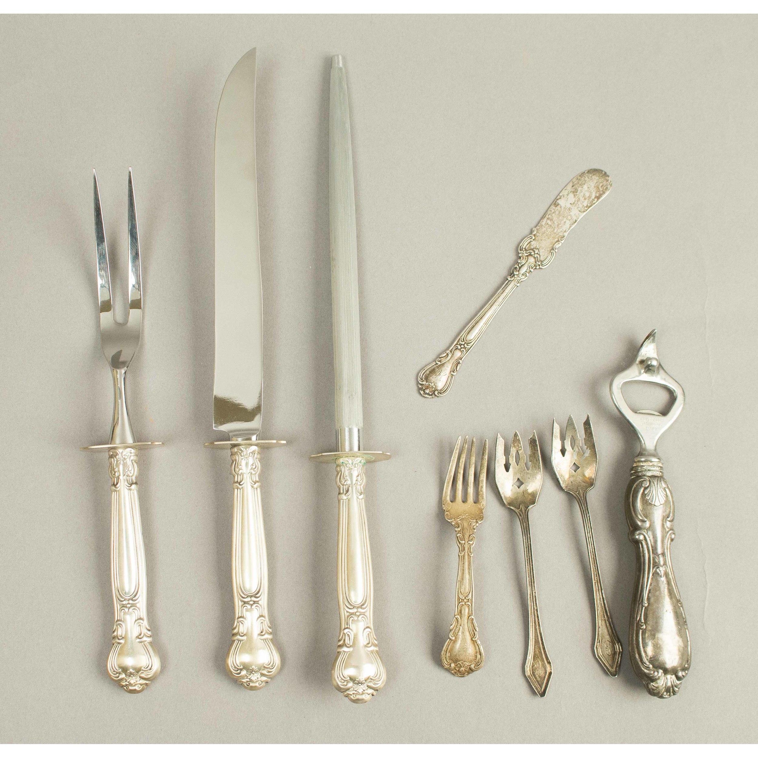 Assorted Silver Flatware & Weighted Items, 25 Gross Troy Oz
