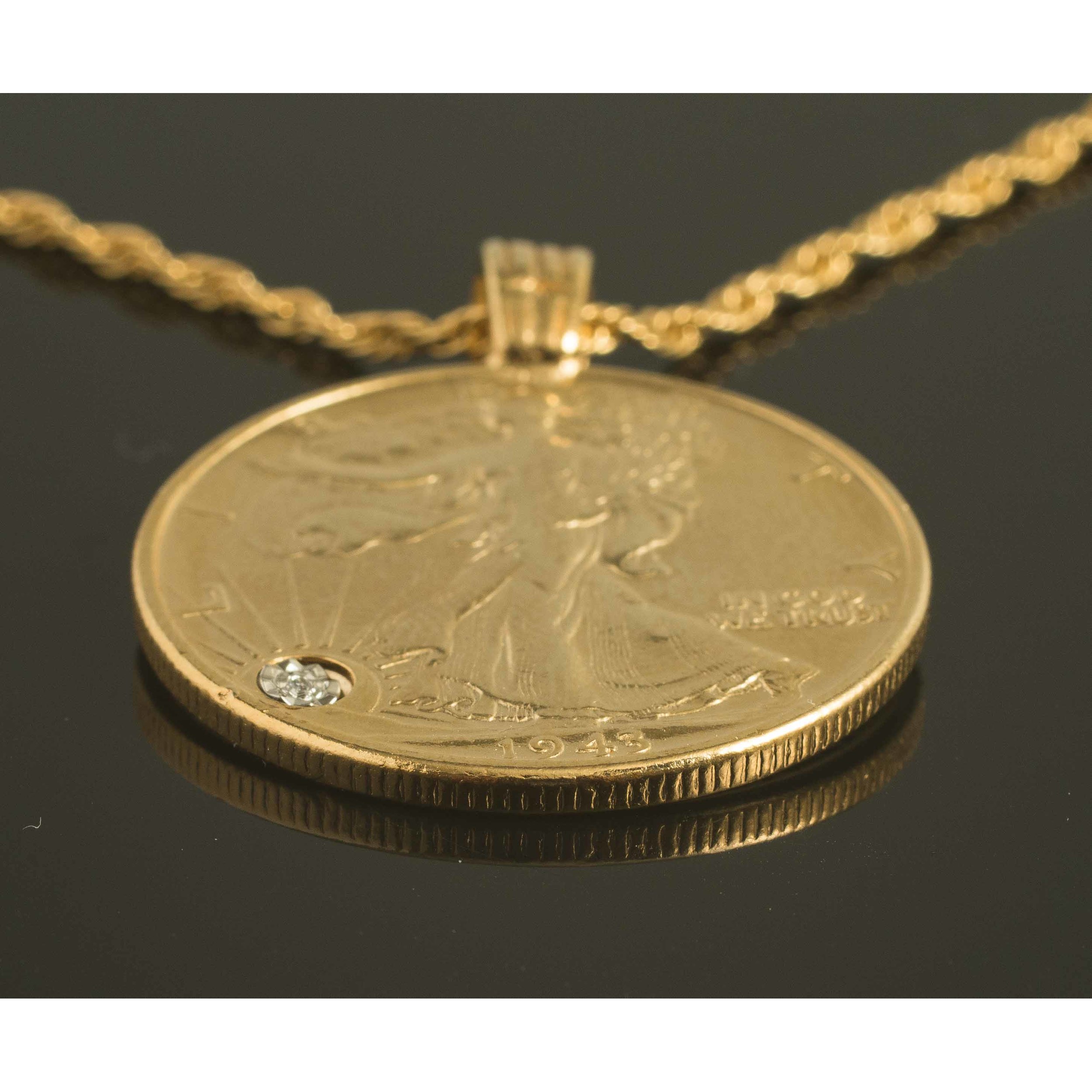 14k Replica Gold Coin, 13.4 gm Witherell's Auction House