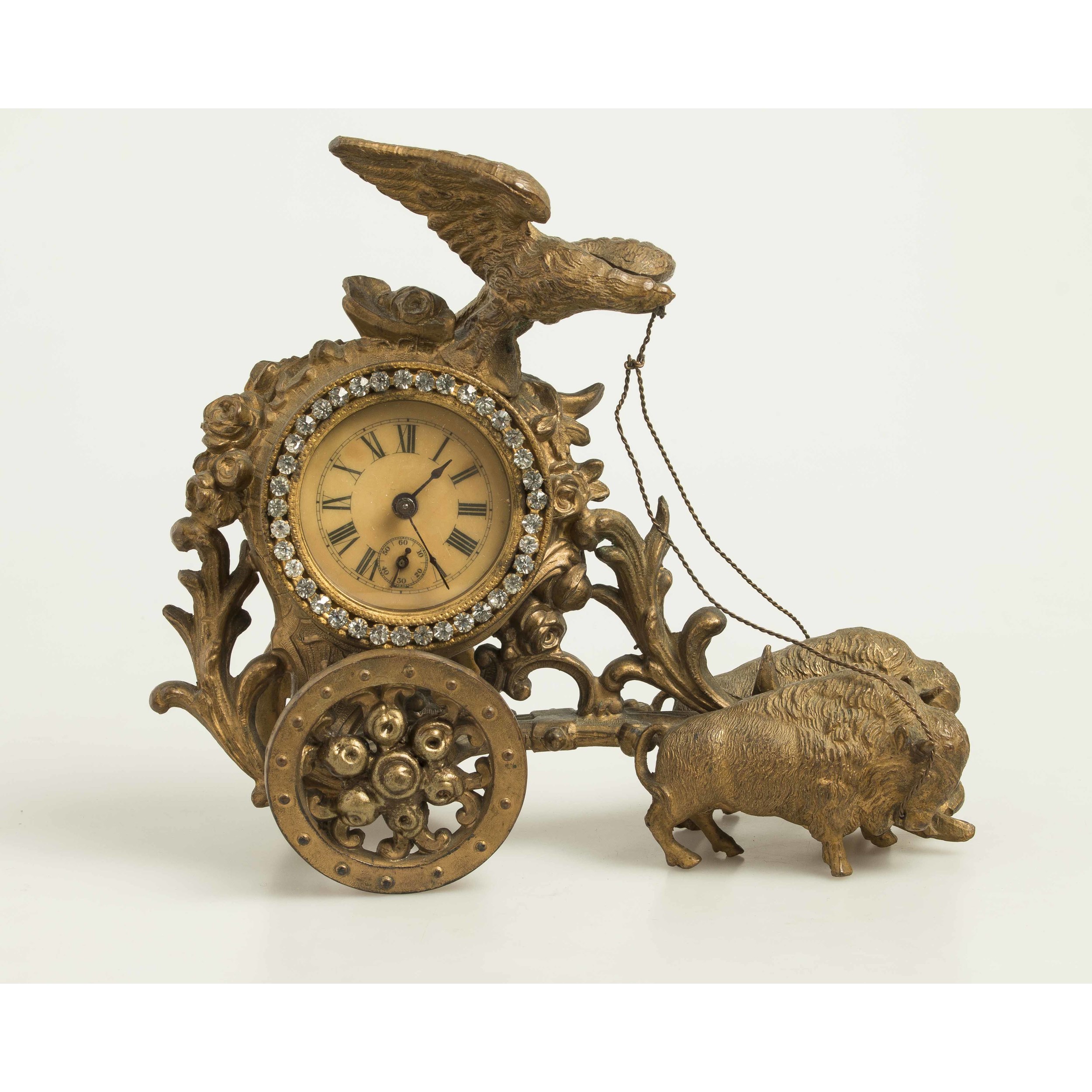 19th C. Buffalo/Eagle Clock Witherell's Auction House