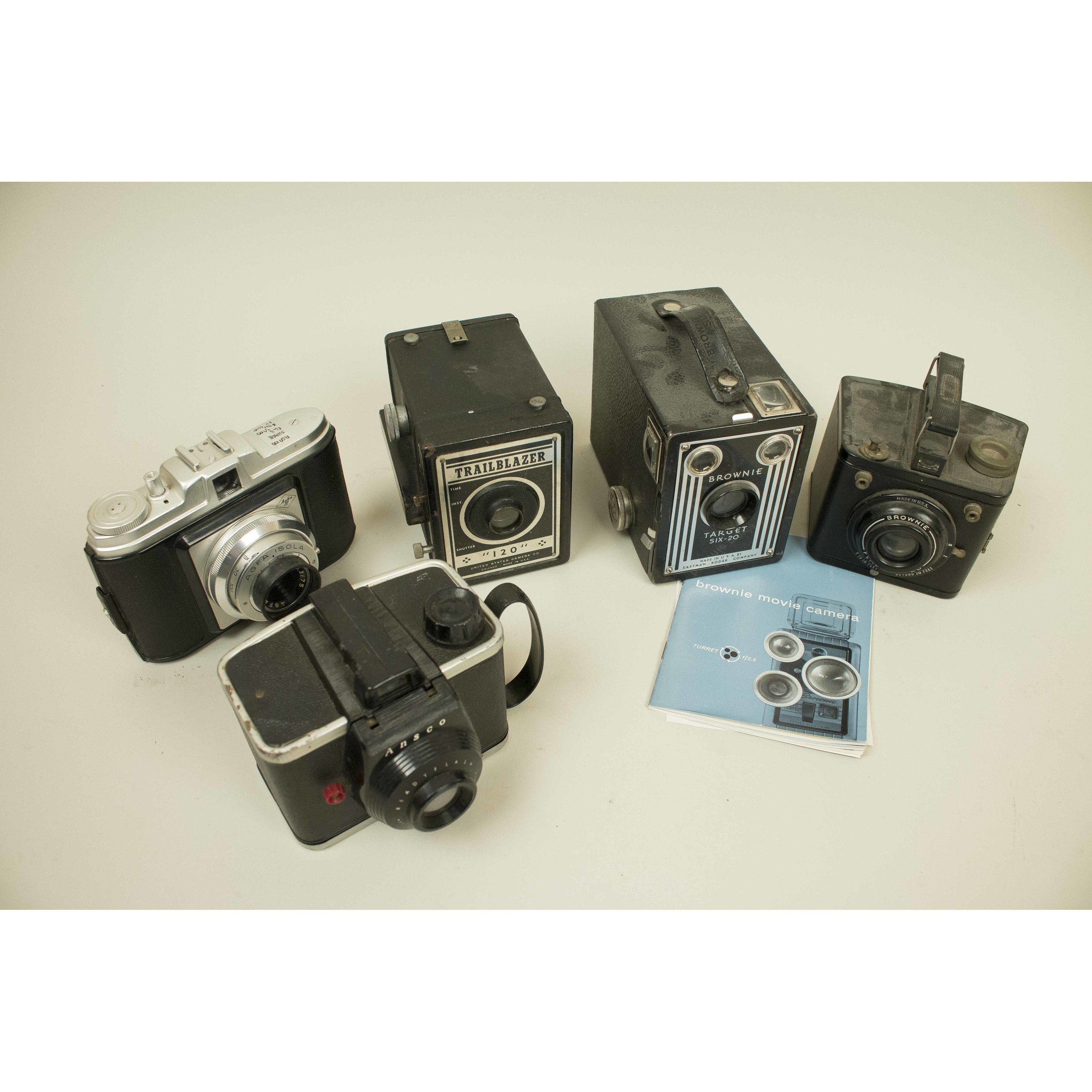 Lot of 10 Collectible Cameras w/misc. equipment Witherell's Auction House