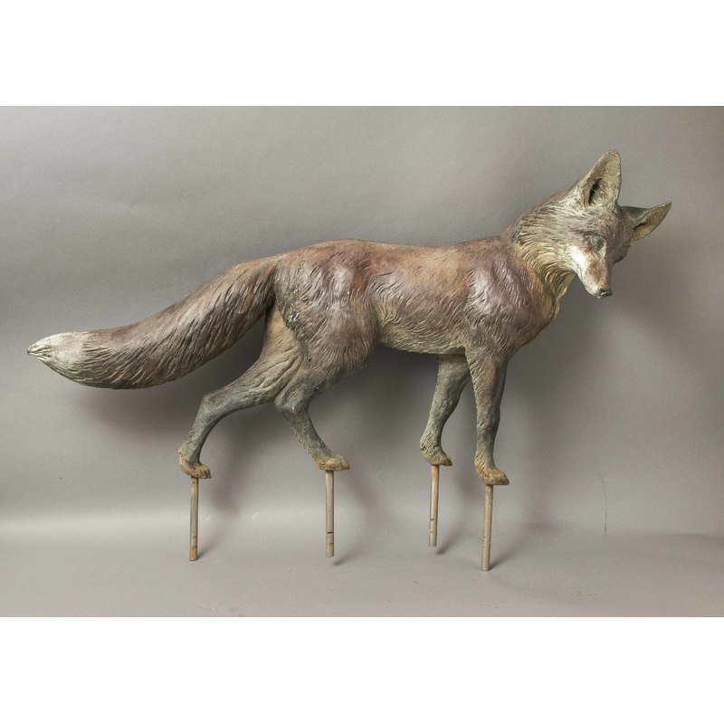 Todd Andrews Bronze Fox Sculpture Witherell's Auction House