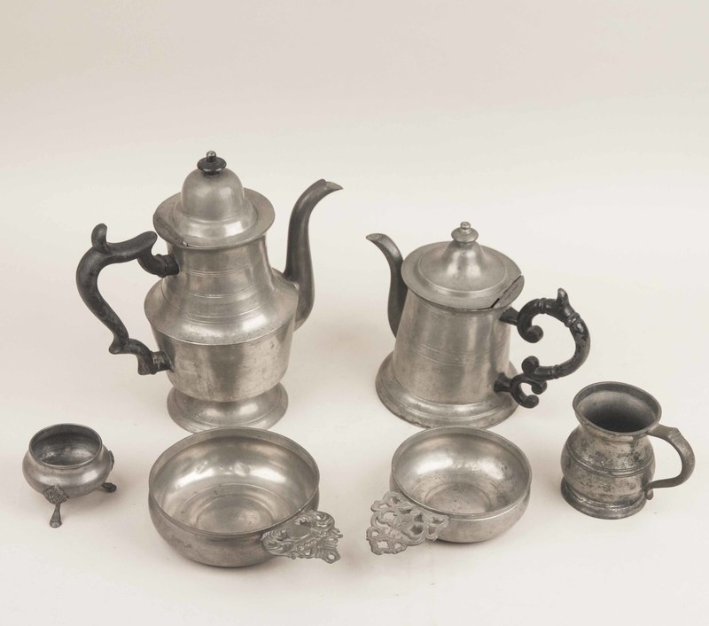 Assorted Pewter Items Witherell's Auction House