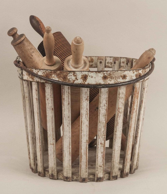 Rolling Pins & Basket Witherell's Auction House