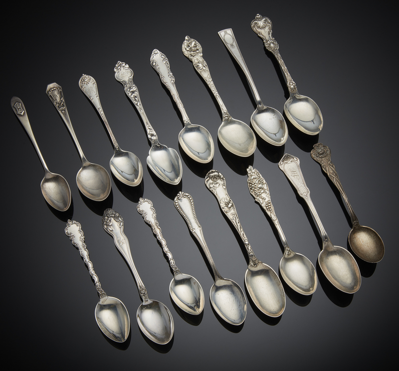 Assorted Sterling Spoons Witherell's Auction House