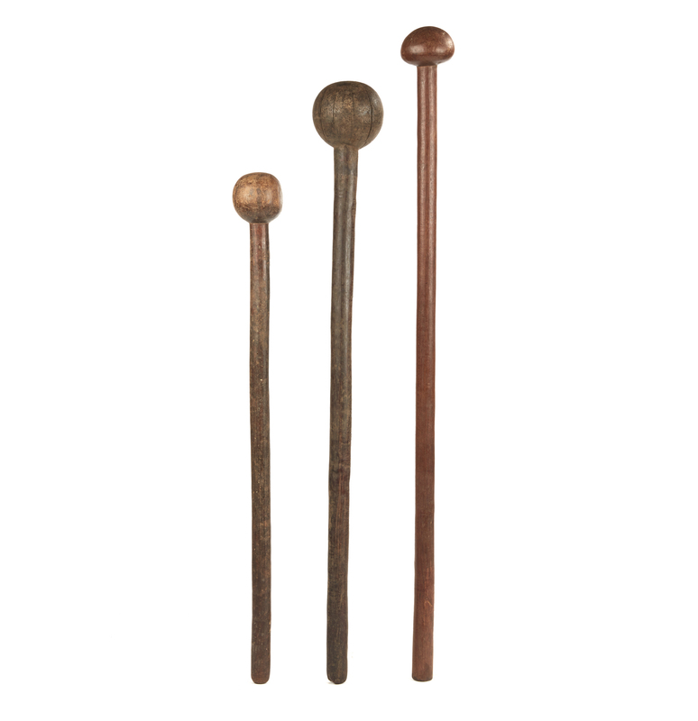 Three East African Wood Knobkerrie Witherell's Auction House