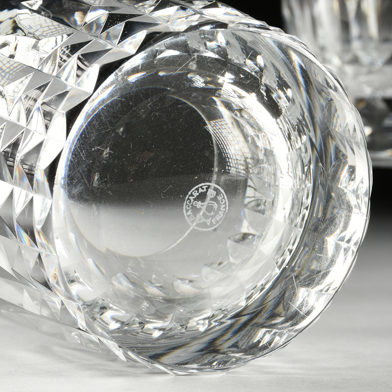 AN ASSEMBLED GROUP OF TEN BACCARAT CRYSTAL DOUBLE OLD FASHIONED TUMBLERS, LATE 20TH CENTURY