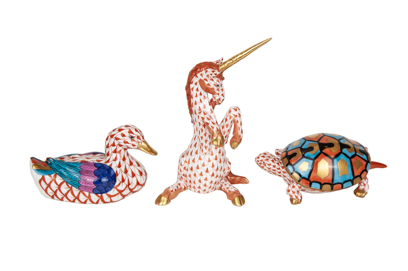 Three Rust Herend Figurines Witherell's Auction House