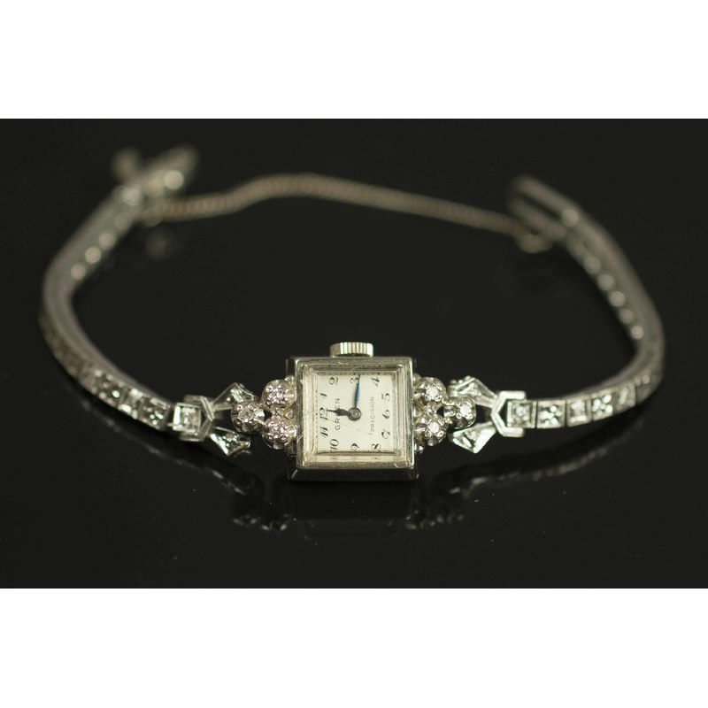 Gruen Precision 14k Gold & Diamond Lady's Watch Witherell's Auction House