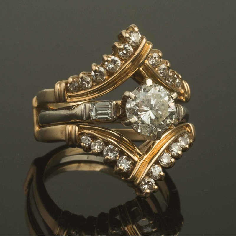 14K Gold & Diamond Ring & Jacket Witherell's Auction House