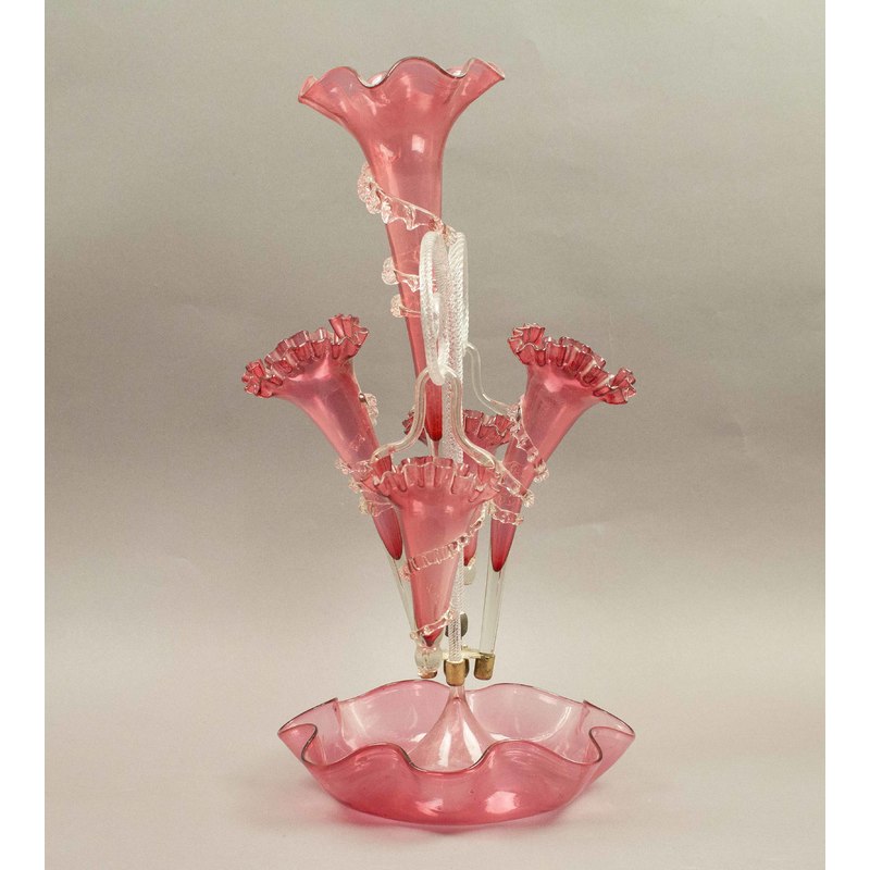 Victorian Epergne Glass Centerpiece Witherell's Auction House