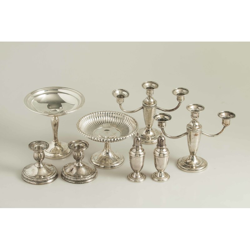 Weighted Sterling Silver Holloware Witherell's Auction House